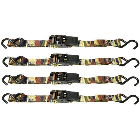 CargoLoc 4 Piece Ratchet Tie Downs, 1 in. x 8 ft., CAMO product photo