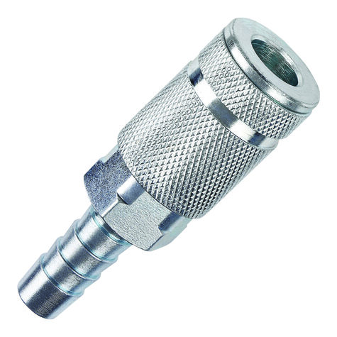 Amflo 1/4" A Design  x 1/4" I.D. Hose Barb Steel Coupler product photo