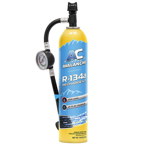 AC Avalanche Auto A/C 134a Refrigerant With In-Line Gauge - 18 oz. product photo