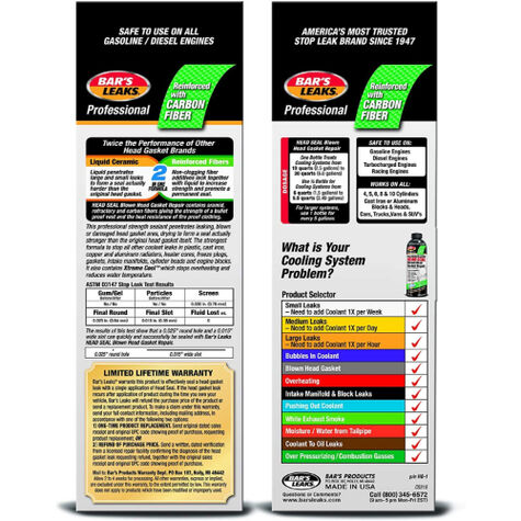 Bar's Leaks Blown Head Gasket Repair  -  33.0 oz. product photo