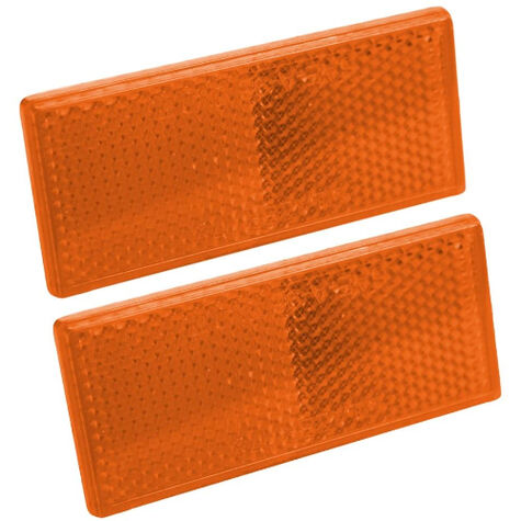 Blazer 2 Pk. 3-1/8 In. Rectangular Self-Adhesive Reflector, Amber product photo