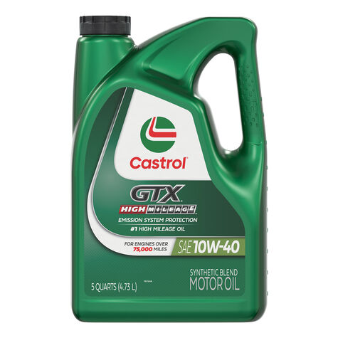 Castrol SAE 10W-40 GTX High Mileage Motor Oil - 5 Quart product photo