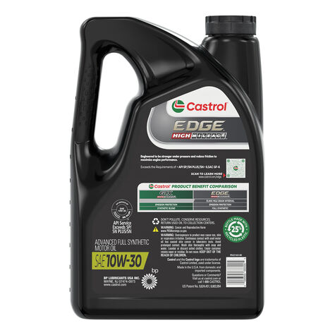 Castrol SAE 10W-30 Edge High Mileage - 5 Quart product photo