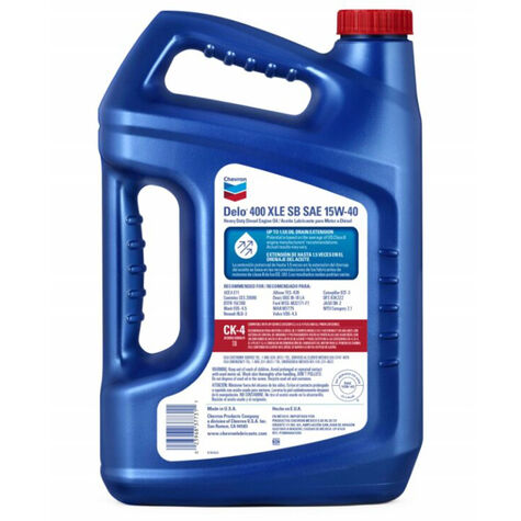 Chevron Delo 400 SAE 15W-40 XLE Synthetic Blend - Gallon product photo