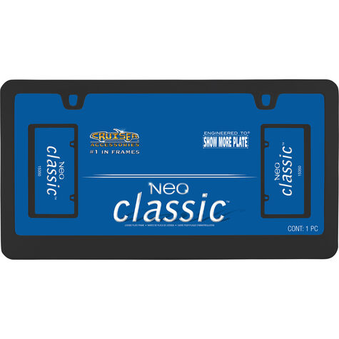 Cruiser Accessories Neo Classic License Plate Frame, Black product photo