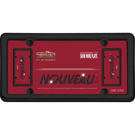 Cruiser Accessories Nouveau License Plate Frame, Black product photo