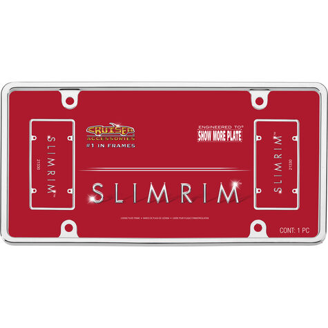 Cruiser Accessories Slim Rim License Plate Frame, Chrome product photo