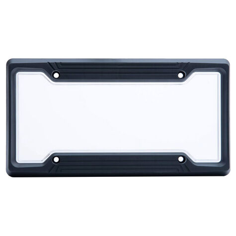 Custom Accessories Bumper Guard License Plate Frame Unbreakable Clear Shield - Black product photo