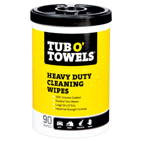 Tub O' Towels Heavy Duty Cleaning Wipes, 90 Count - 2.75 lbs. product photo