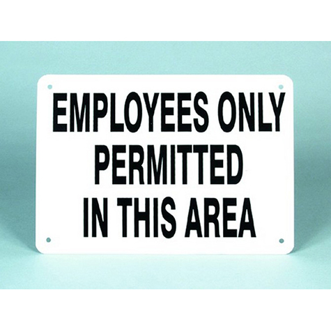 Service Champ Aluminum Sign inEmployee Onlyin product photo