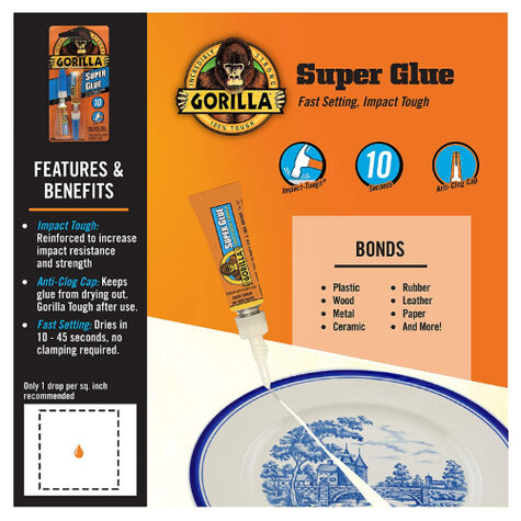 Gorilla Super Glue Tubes  - 3 g. product photo