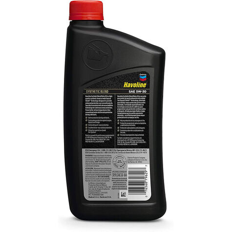 HAVOLINE Synthetic Blend Motor Oil SAE 5W-30 - Quart product photo