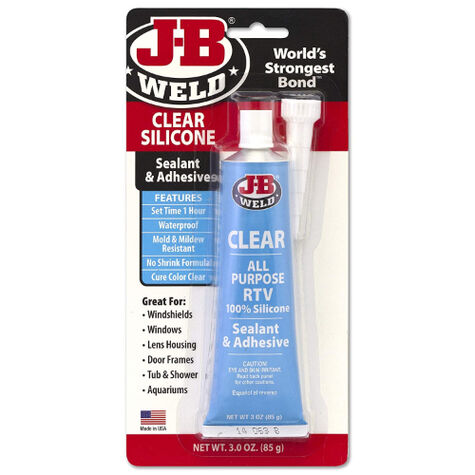 J-B Weld Clear All-Purpose RTV Silicone Sealant and Adhesive - 3 oz. product photo