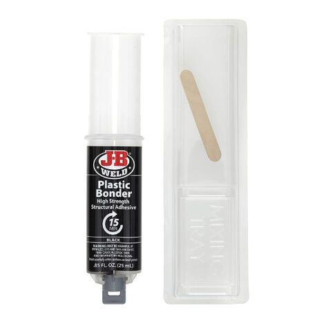 J-B Weld Plastic Bonder Body Panel Adhesive and Gap Filler Syringe, Black - 25 ml. product photo