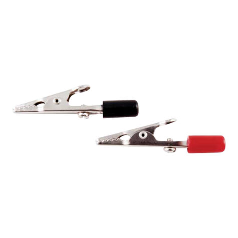 JT&T Products 2", 10AMP Aligator Test Clips with PVC Handle, Red & Black, 2 sets product photo