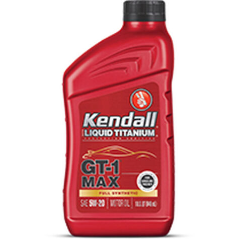 Kendall GT1 Max Full Synthetic SAE 5W-20 Motor Oil - Quart product photo