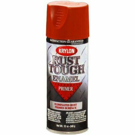 Krylon Rust Tough with Anti-Rust Technology Primers Spray Paint - Ruddy Brown Primer - 12 oz. product photo