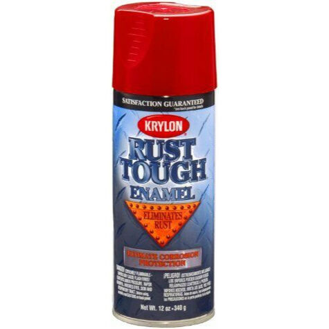 Krylon Rust Tough with Anti-Rust Technology Enamel Spray Paint - Cherry Red - 12 oz. product photo