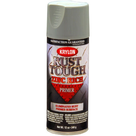 Krylon Rust Tough with Anti-Rust Technology Primers Spray Paint - Zinc Rich Primer - 12 oz. product photo