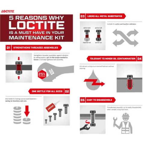 Loctite Threadlocker 271  - Heavy Duty/Red 6 ml product photo