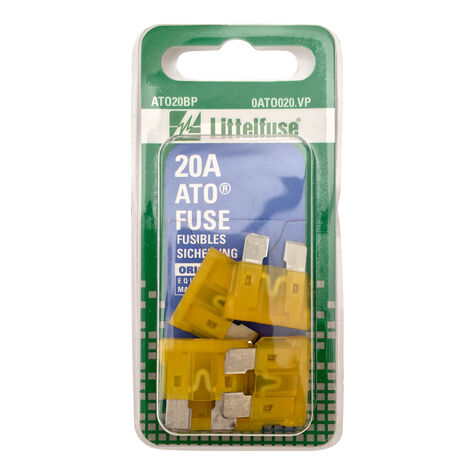 Littelfuse ATO (Autofuse) Blade Fuse, 20A, Carded product photo