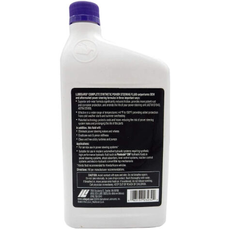 Lubegard COMPLETE Synthetic Power Steering Fluid - 32 fl. oz. product photo