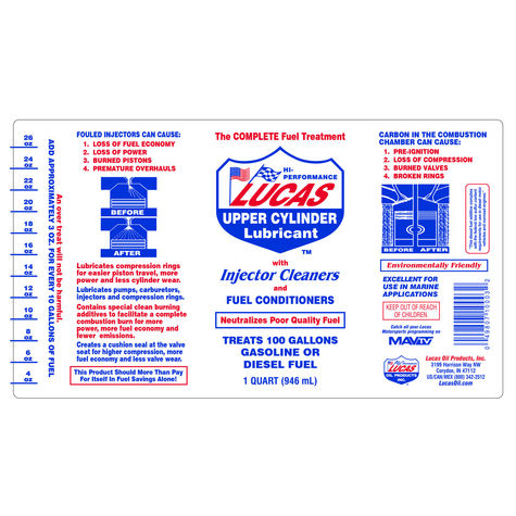 Lucas Oil Fuel System Cleaner - 1 Quart product photo