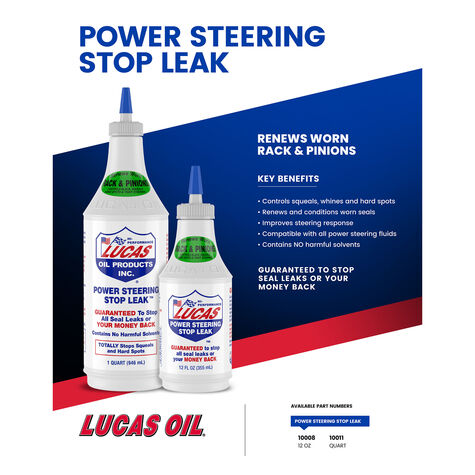 Lucas Oil Power Steering Stop Leak - 12oz product photo