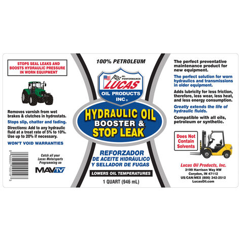 Lucas Oil Hydraulic Oil Booster & Stop Leak - 1 Quart product photo