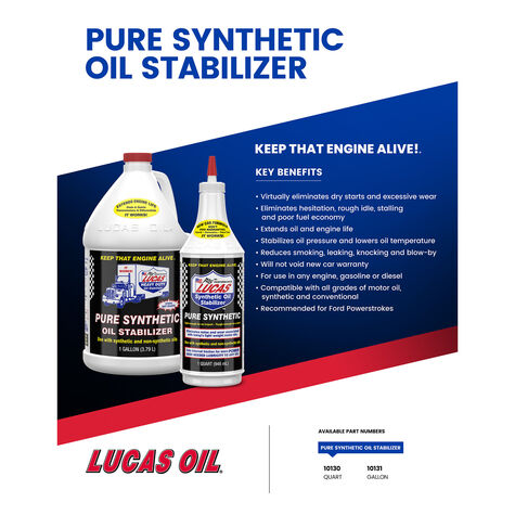 Lucas Oil Synthetic Oil Stabilizer - Quart product photo