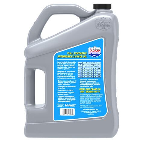 Lucas Oil Synthetic 2-Cycle Snowmobile Oil - 1 Gallon product photo