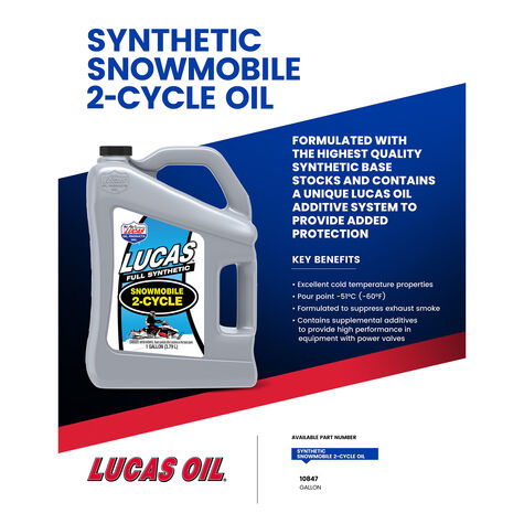 Lucas Oil Synthetic 2-Cycle Snowmobile Oil - 1 Gallon product photo