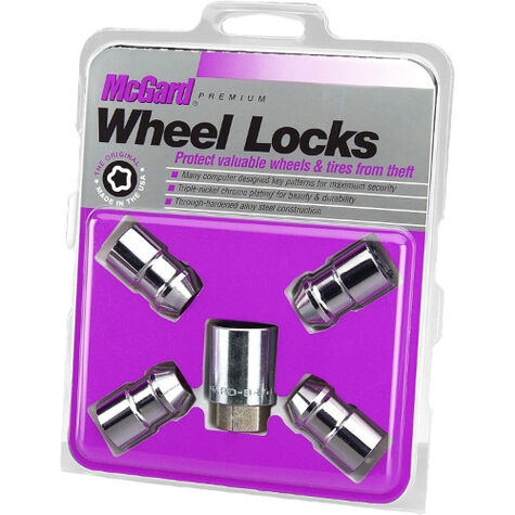 McGard Chrome Cone Seat Wheel Locks (1/2-20 Thread), Set of 4 + 1 Key product photo