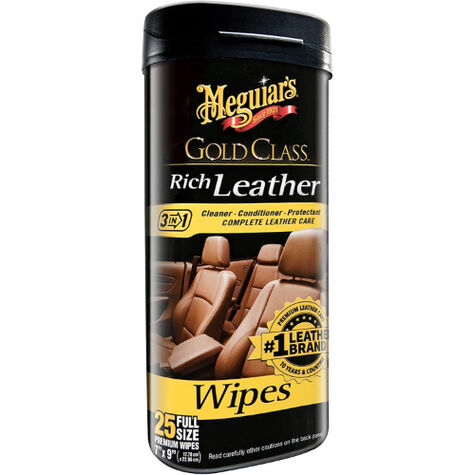 Meguiar's Gold Class  Rich Leather Cleaner & Conditioner (Wipes) - 25 Count product photo