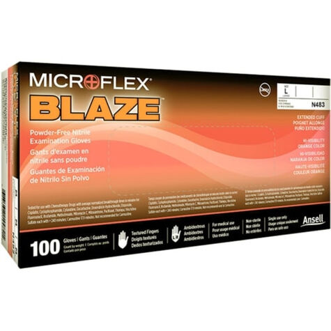 MICROFLEX BLAZE NITR. GLOVE PF-L 100/BX product photo