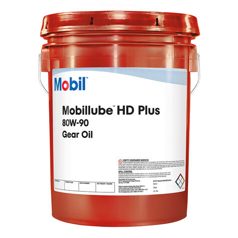 Mobil Lube HD Plus Gear Oil SAE 80W-90, 5 Gallon product photo