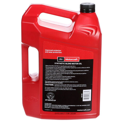 Motorcraft Synthetic Blend SAE 5W-20 - 5 Quart product photo