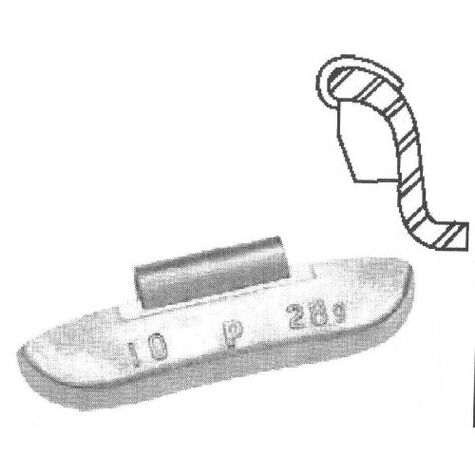 Perfect Equipment P-Series Wheel Weight - .50 oz product photo