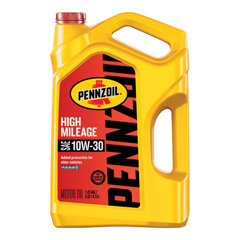 Pennzoil High Mileage SAE 10W-30 Motor Oil - 5 Quart product photo