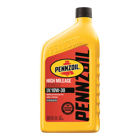 Pennzoil High Mileage SAE 10W-30 Motor Oil - Quart product photo