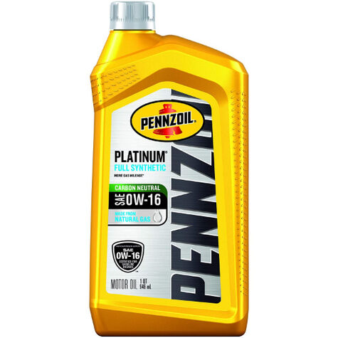 Pennzoil Platinum Synthetic SAE 0W-16 Motor Oil - Quart product photo