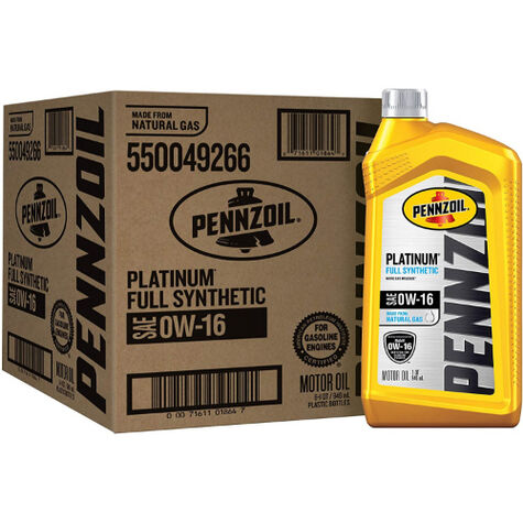 Pennzoil Platinum Synthetic SAE 0W-16 Motor Oil - Quart product photo