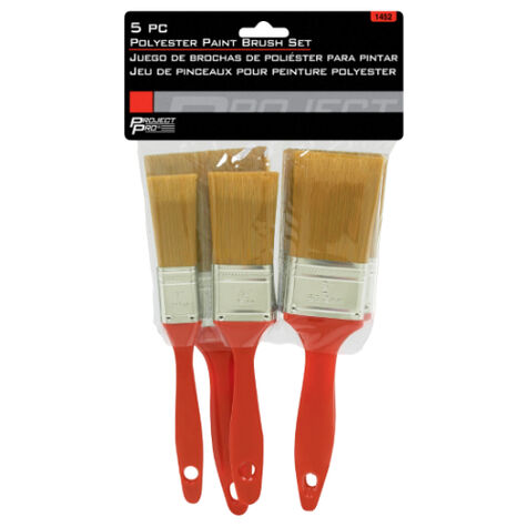 Project Pro 5 pc. Polyester Paint Brush Set product photo