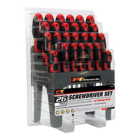 Performance Tool 26 pc. Screwdriver Set w/Rack product photo