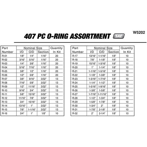 Performance Tool 407 pc. O-Ring Assortment product photo