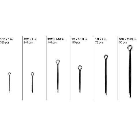 Performance Tool 1000 pc. Cotter Pin Assortment product photo