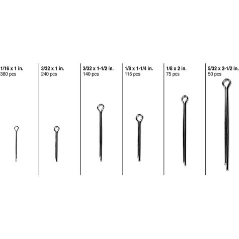 Performance Tool 1000 pc. Cotter Pin Assortment product photo