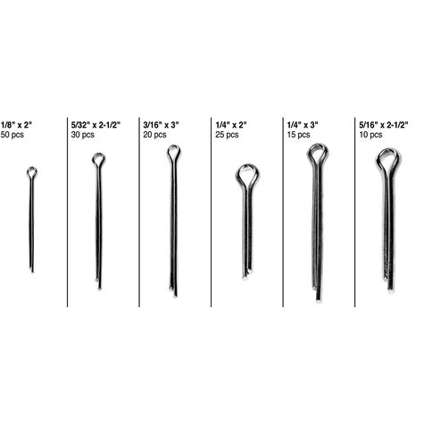 Performance Tool 150 pc. Large Cotter Pin Assort. product photo