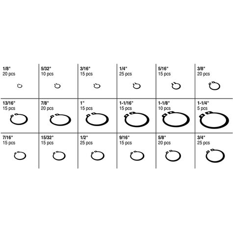 Performance Tool 300 pc. External Snap Ring product photo