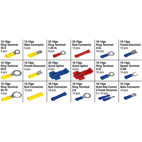 Performance Tool 160 pc. Wire Terminal Assort. product photo